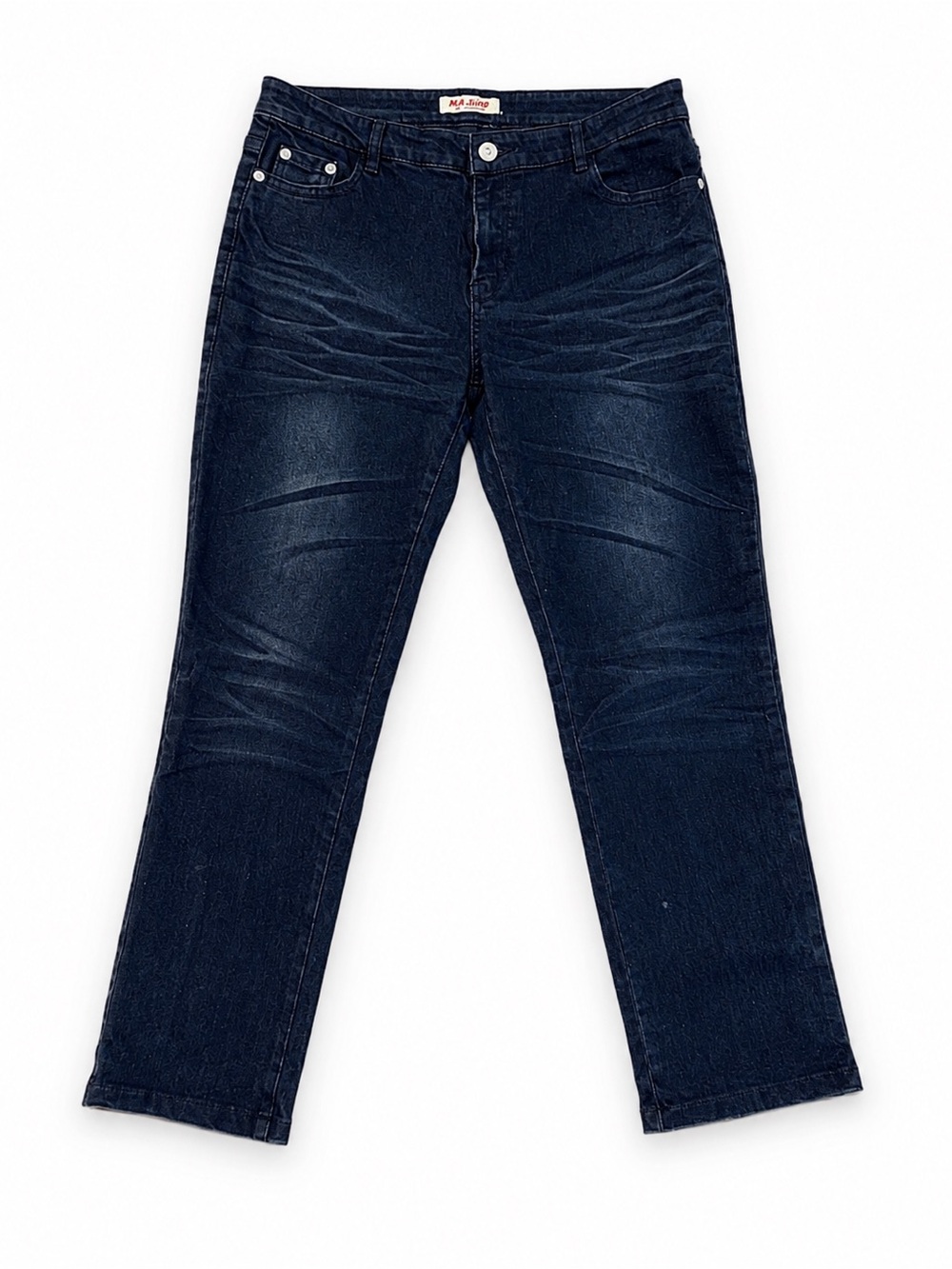 M.A Jing Dark Wash Straight Leg Jeans Women 33” Waist Size 12/14